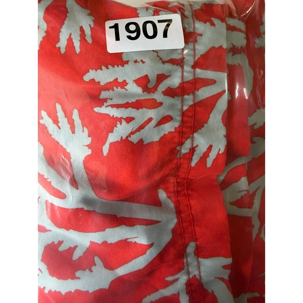 Nautica‎ Mens Red Coral Print Swim Trunks Board Shorts Mesh Lined Size Medium